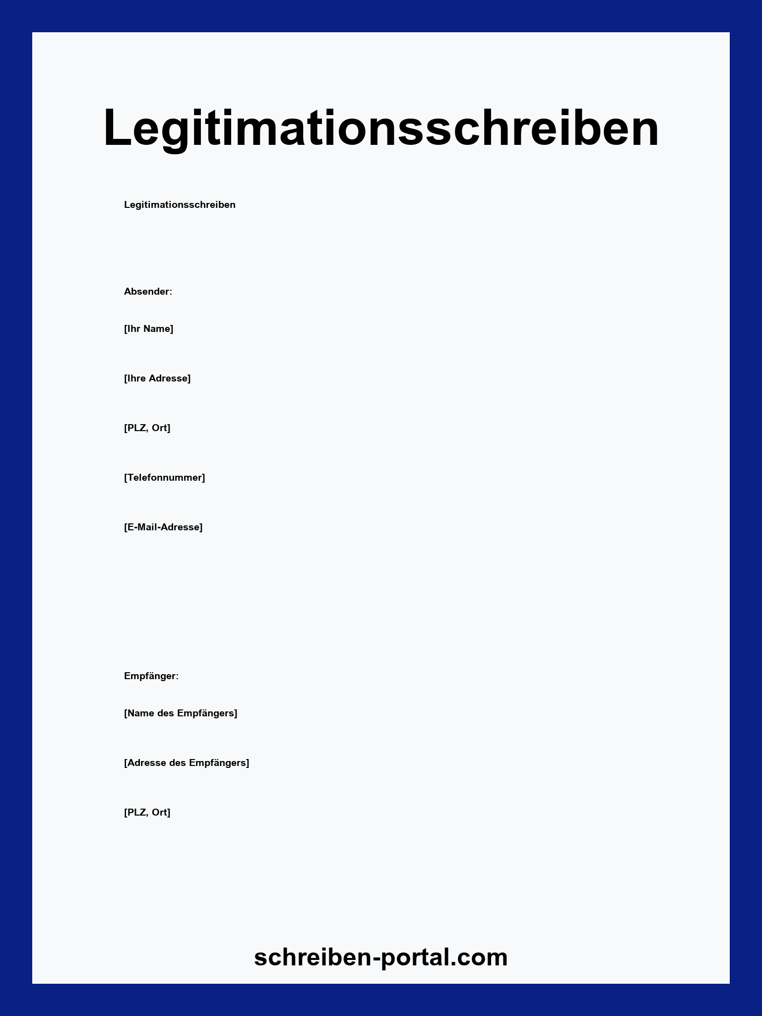 Legitimationsschreiben